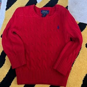 Red Polo Sweater 2T